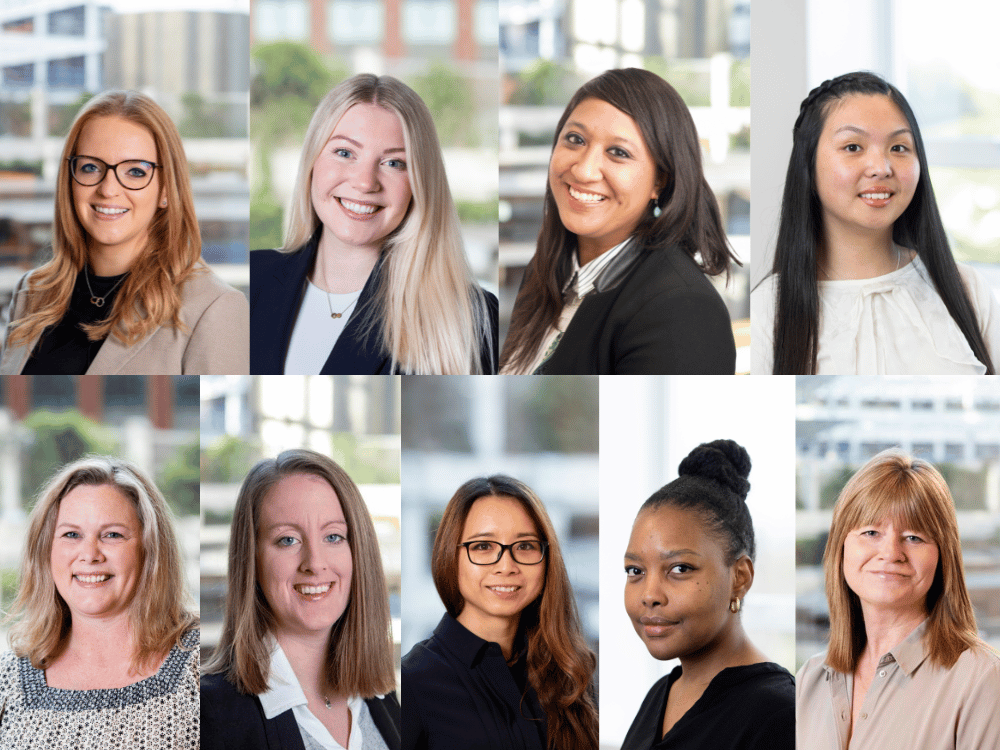 Photos of female Stace team members in celebration of Women in Construction Week.