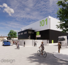 Artist impression of the exterior of Hartlepool Film Studios