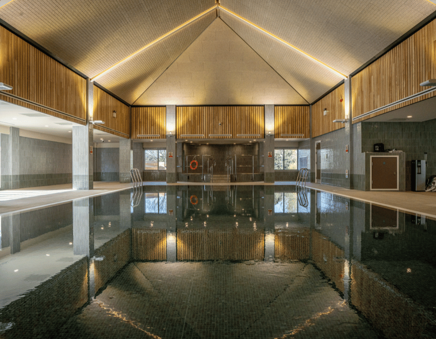 Indoor swimming pool area