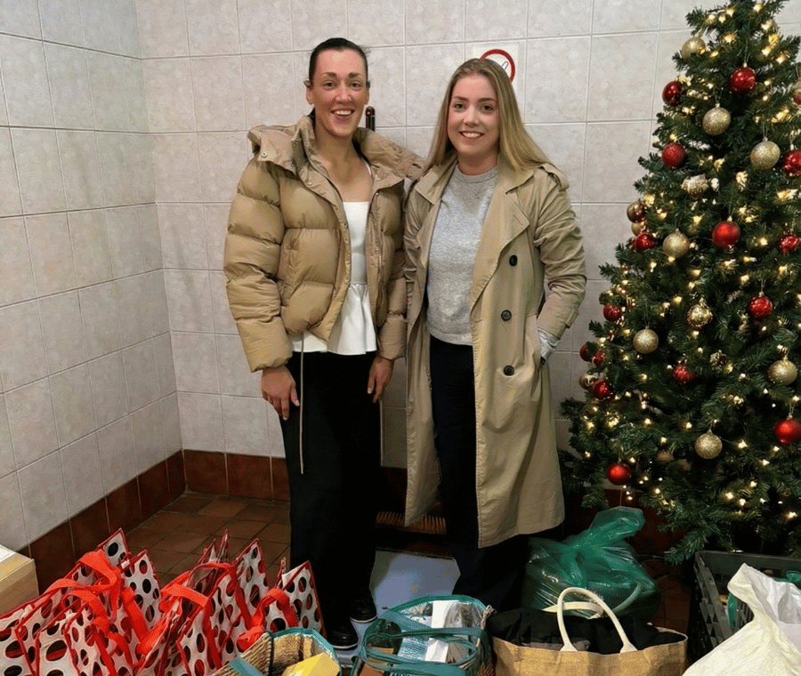 Photograph of Stace colleagues making Christmas donations to Whitechapel Mission in December 2025.